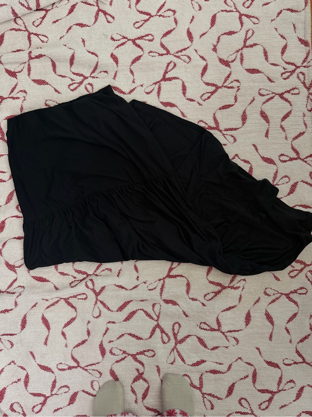 Derek Heart Black Maxi Skirt with Elastic Waistband
